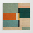 Modern Geometric Minimalist Abstract Artwork Wood Wall Art Gallery Image 1