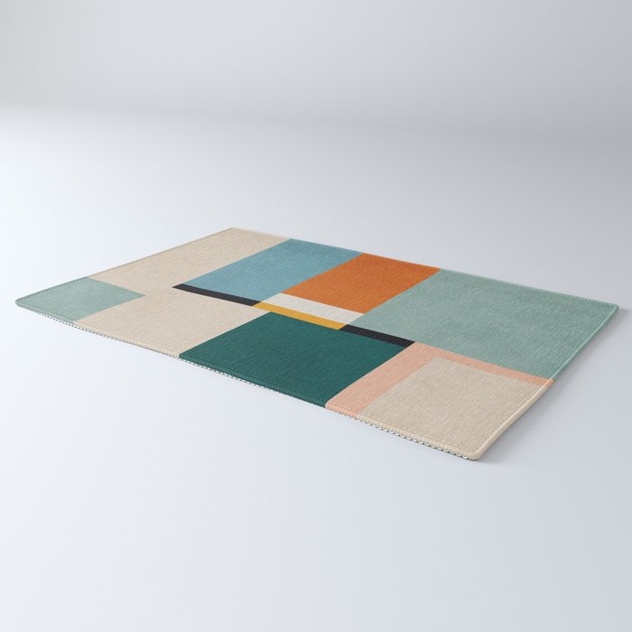 Modern Geometric Minimalist Abstract Artwork Rug Gallery Image 3