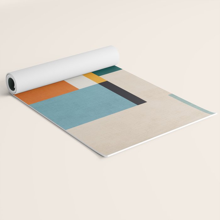 Modern Geometric Minimalist Abstract Artwork Yoga Mat Gallery Image 2