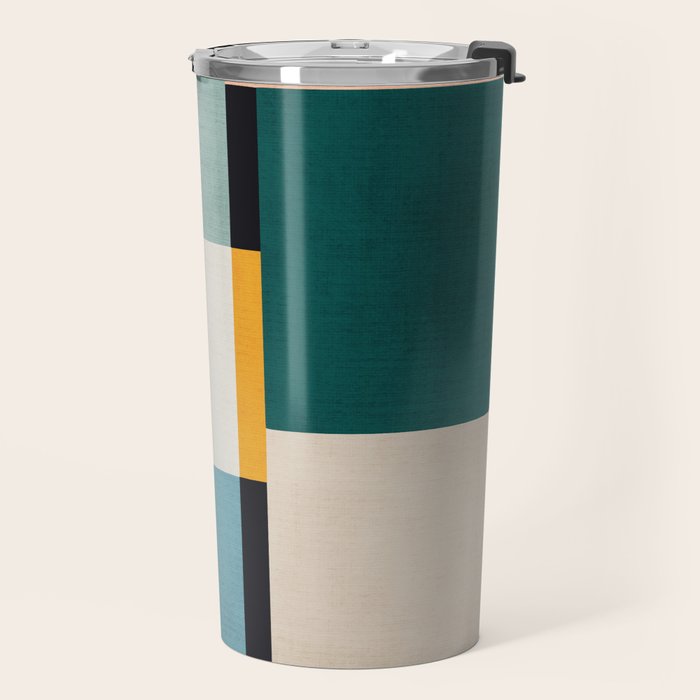 Modern Geometric Minimalist Abstract Artwork Travel Mug Gallery Image 2