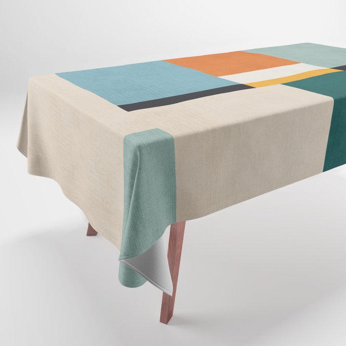 Modern Geometric Minimalist Abstract Artwork Tablecloth Gallery Image 1