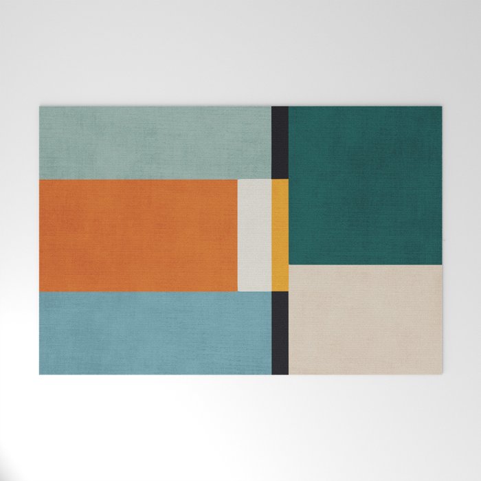 Modern Geometric Minimalist Abstract Artwork Welcome Mat Gallery Image 1