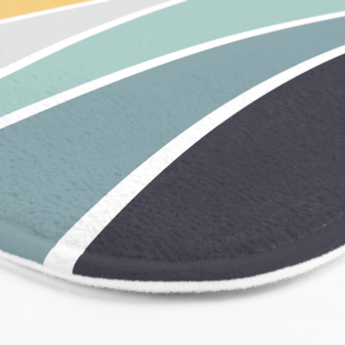 Colorful summery retro style waves Bath Mat Gallery Image 3