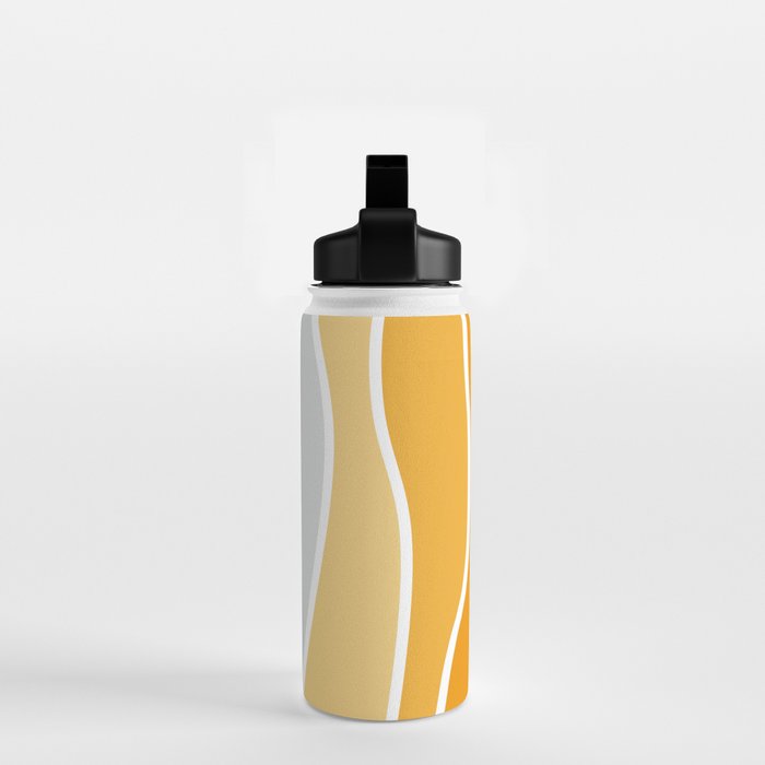 Colorful summery retro style waves Water Bottle Gallery Image 2