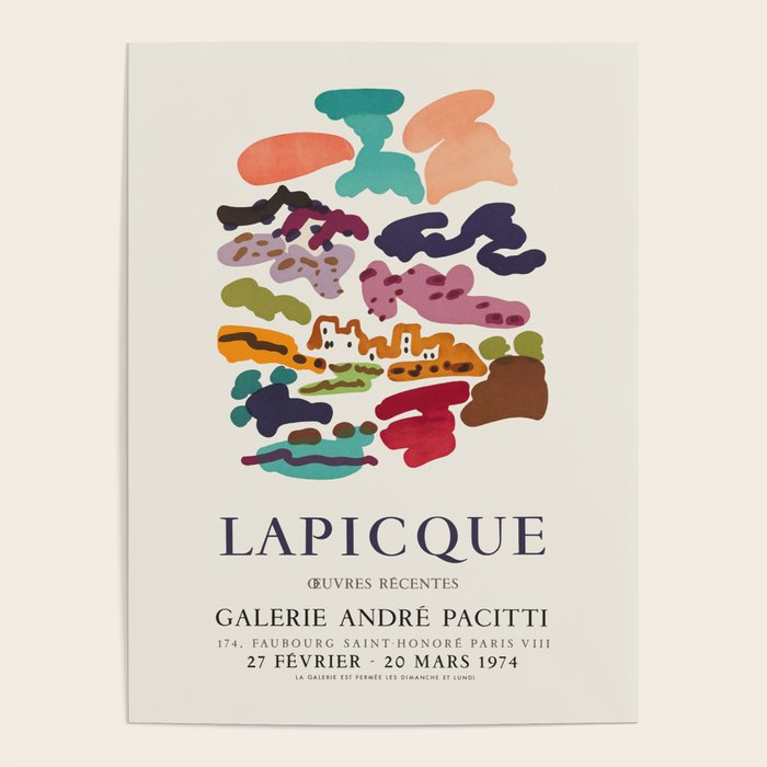 Charles Lapicque Vintage Exhibition Poster, 1974 Poster Gallery Image 4