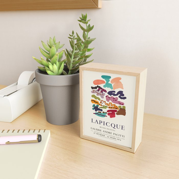 Charles Lapicque Vintage Exhibition Poster, 1974 Mini Art Print Gallery Image 2