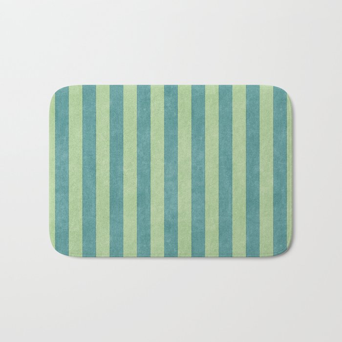STRIPES - 005 - teal and green Bath Mat Gallery Image 1