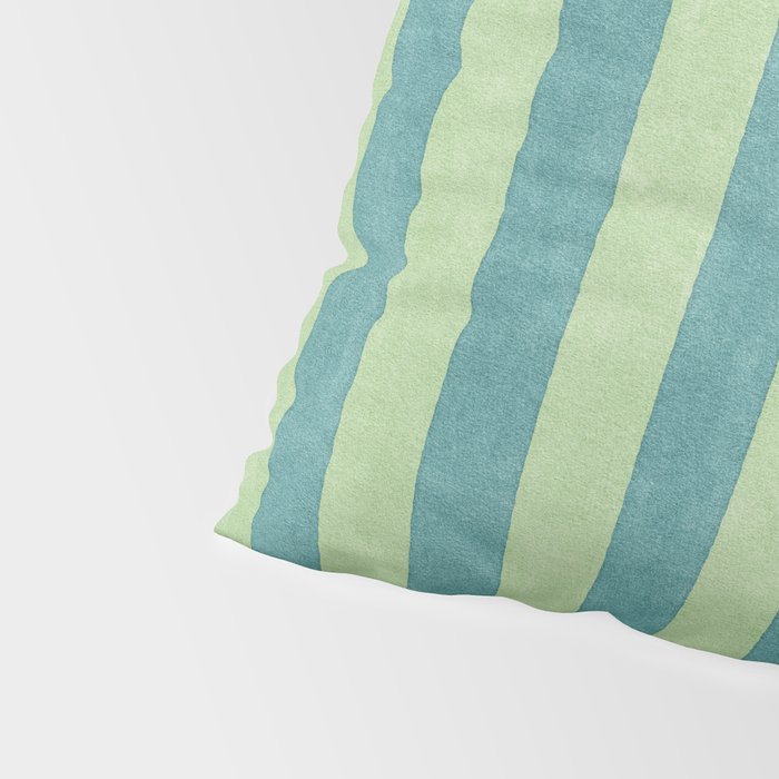 STRIPES - 005 - teal and green Pillow Sham Gallery Image 4