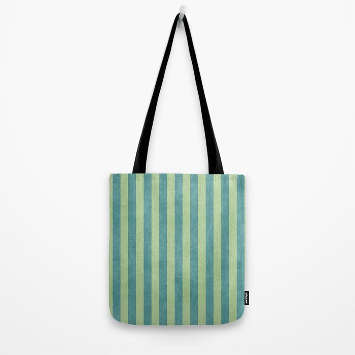 STRIPES - 005 - teal and green Tote Bag Gallery Image 2