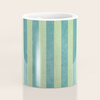 STRIPES - 005 - teal and green Coffee Mug Gallery Image 4