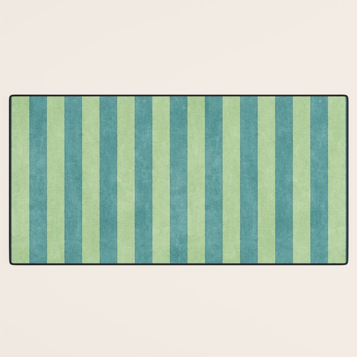 STRIPES - 005 - teal and green Desk Mat Gallery Image 3