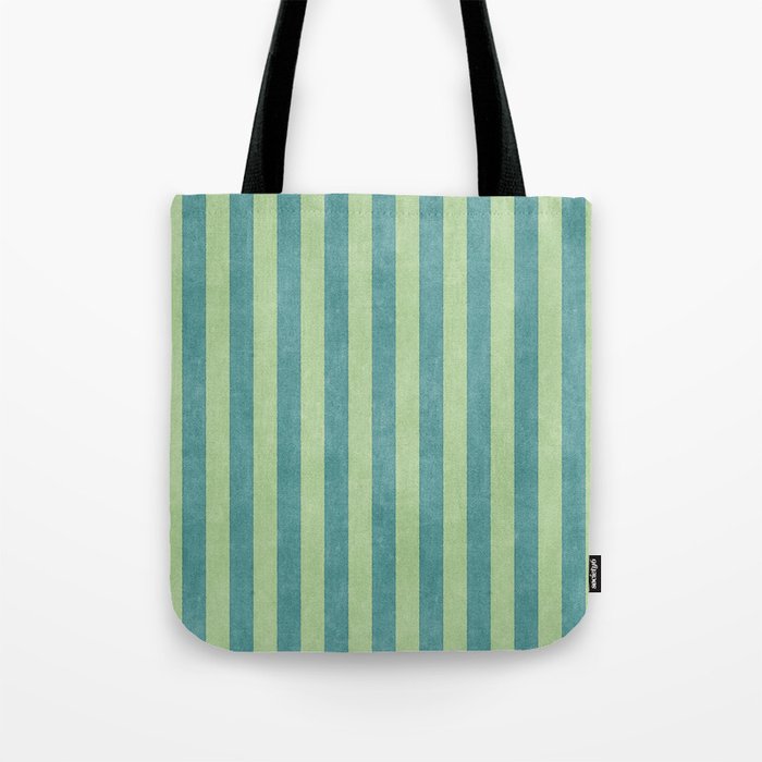 STRIPES - 005 - teal and green Tote Bag Gallery Image 1