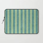 STRIPES - 005 - teal and green Laptop Sleeve Gallery Image 1