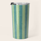 STRIPES - 005 - teal and green Travel Mug Gallery Image 3