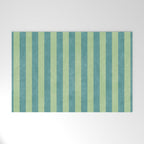 STRIPES - 005 - teal and green Welcome Mat Gallery Image 1