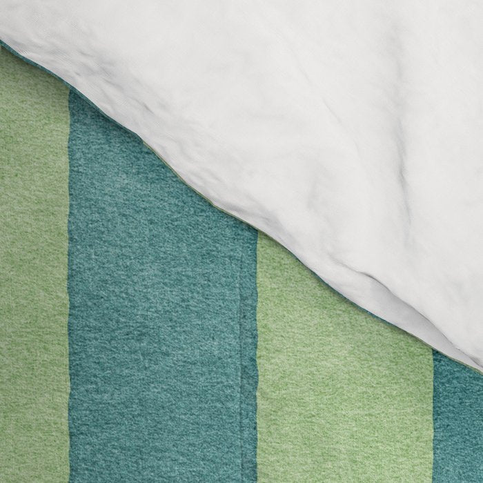 STRIPES - 005 - teal and green Comforter Gallery Image 4