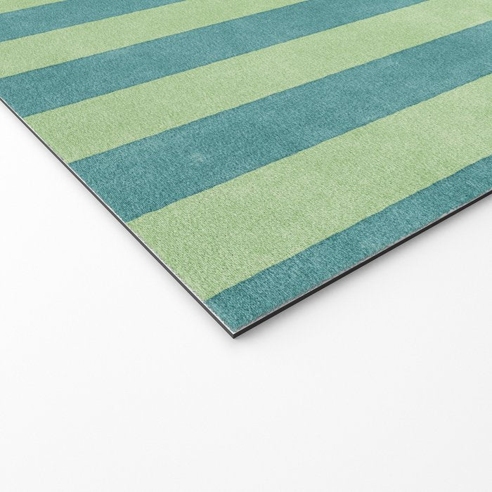 STRIPES - 005 - teal and green Welcome Mat Gallery Image 2