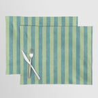 STRIPES - 005 - teal and green Placemat Gallery Image 1