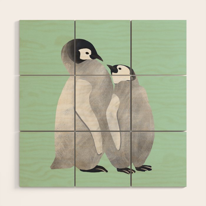 Baby Penguins Wood Wall Art Gallery Image 1