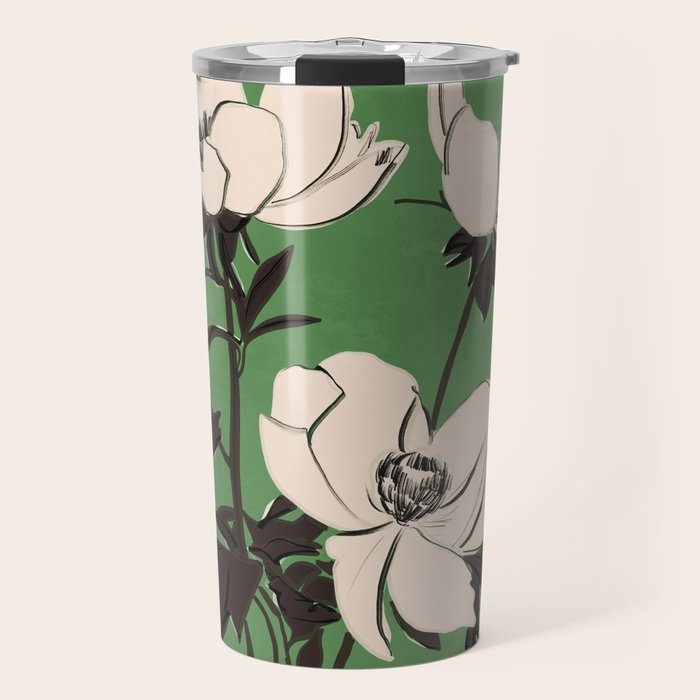 Modern Art Flowers 19 Travel Mug Gallery Image 1