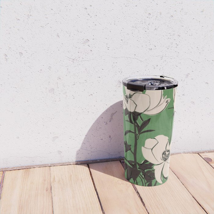 Modern Art Flowers 19 Travel Mug Gallery Image 4