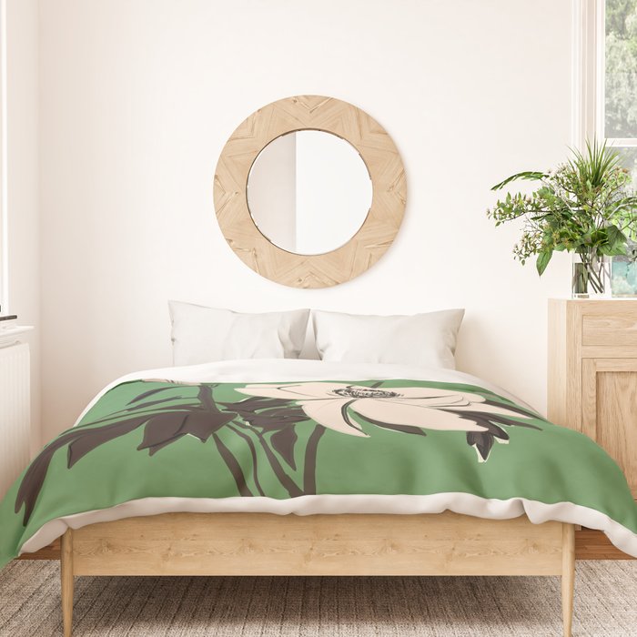 Modern Art Flowers 19 Duvet Cover Gallery Image 3