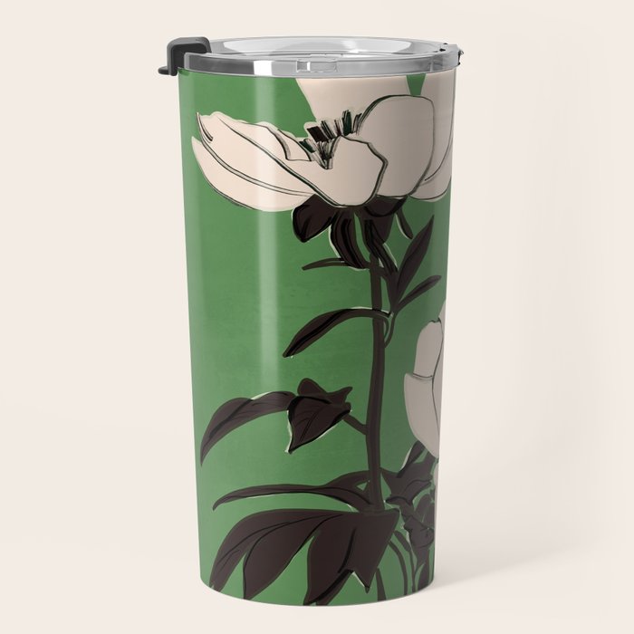 Modern Art Flowers 19 Travel Mug Gallery Image 3