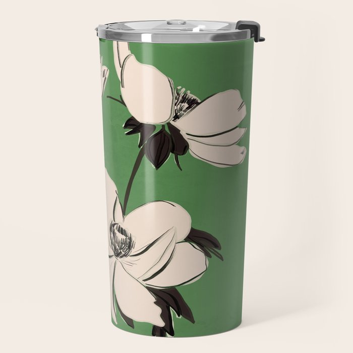Modern Art Flowers 19 Travel Mug Gallery Image 2
