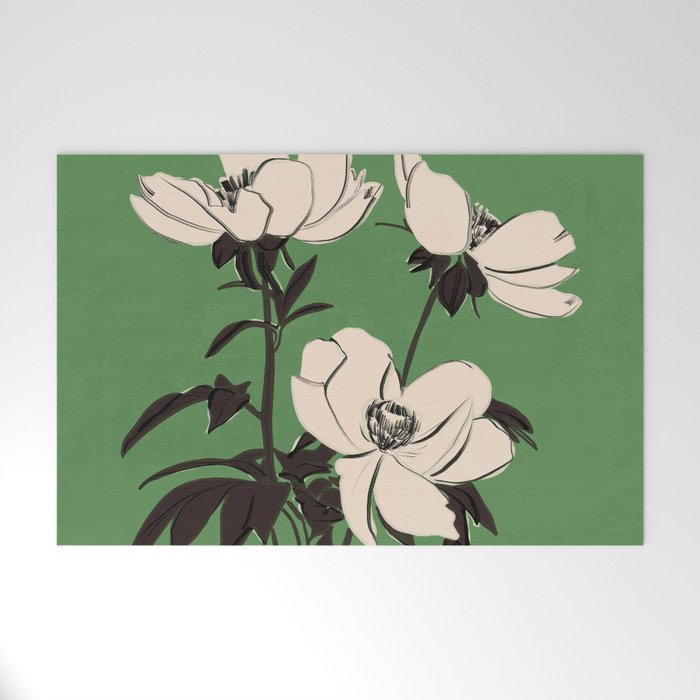 Modern Art Flowers 19 Welcome Mat Gallery Image 1