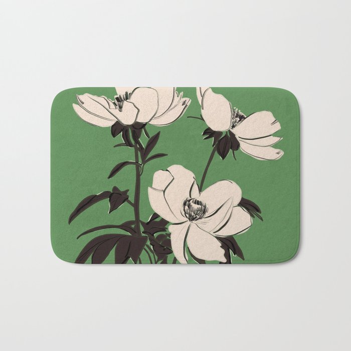 Modern Art Flowers 19 Bath Mat Gallery Image 1