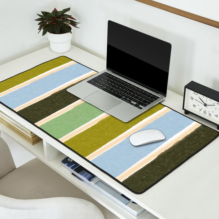 Bright Blue Towel Desk Mat Gallery Image 2