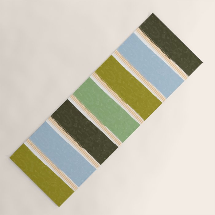 Bright Blue Towel Yoga Mat Gallery Image 1