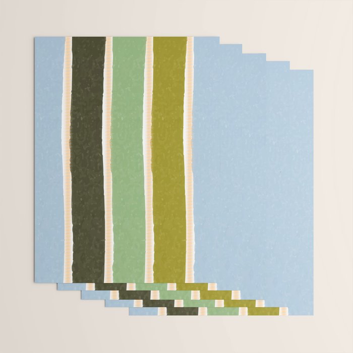 Bright Blue Towel Wrapping Paper Gallery Image 3