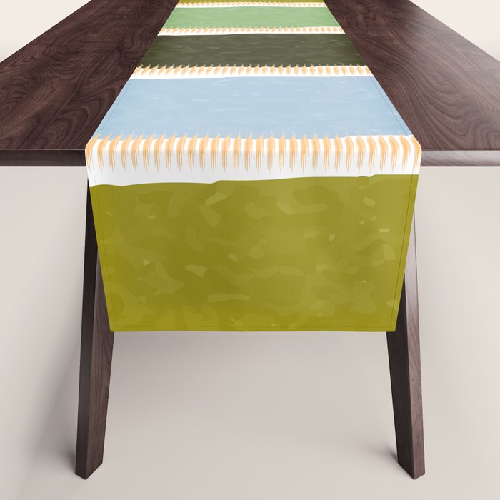 Bright Blue Towel Table Runner Gallery Image 1