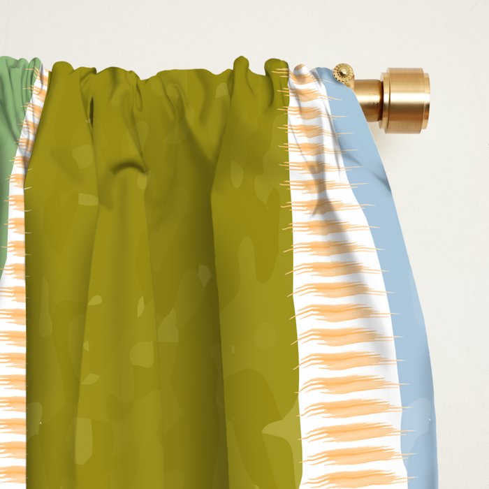 Bright Blue Towel Window Curtain Gallery Image 2