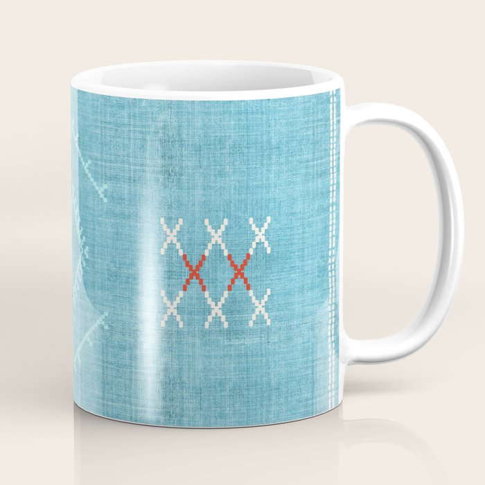 Casablanca Aqua Kilim Coffee Mug Gallery Image 1