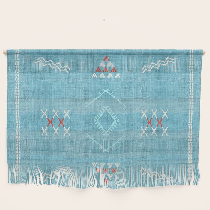 Casablanca Aqua Kilim Wall Hanging Gallery Image 1