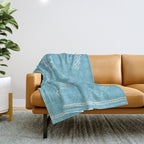 Casablanca Aqua Kilim Throw Blanket Gallery Image 1