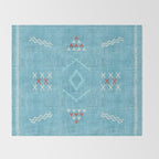 Casablanca Aqua Kilim Throw Blanket Gallery Image 2