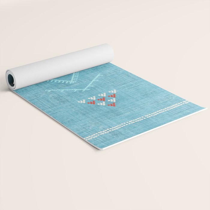 Casablanca Aqua Kilim Yoga Mat Gallery Image 2