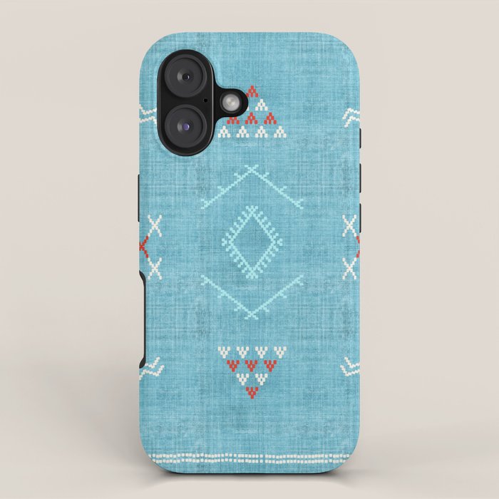 Casablanca Aqua Kilim iPhone Case Gallery Image 1