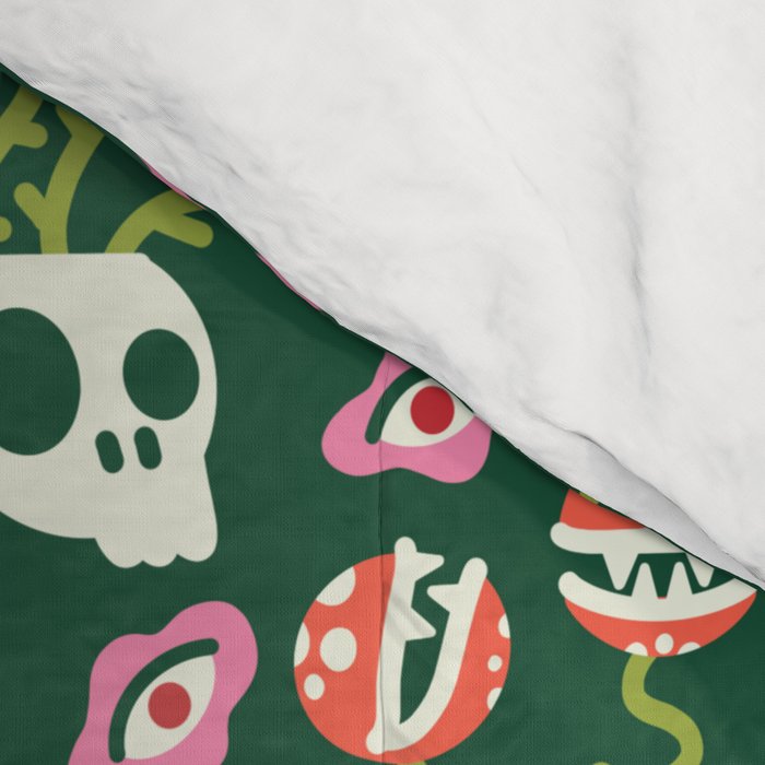 Botanical Skull and Moth Comforter Gallery Image 4