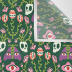 Botanical Skull and Moth Wall Tapestry Gallery Image 3