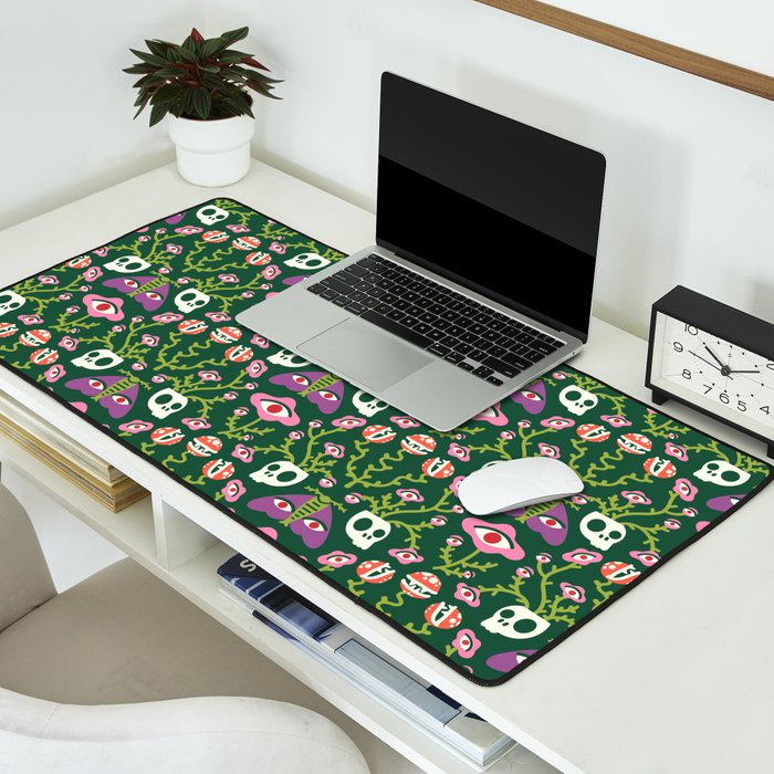 Botanical Skull and Moth Desk Mat Gallery Image 2