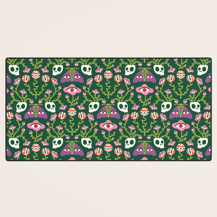 Botanical Skull and Moth Desk Mat Gallery Image 3