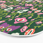 Botanical Skull and Moth Bath Mat Gallery Image 3