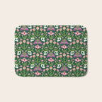 Botanical Skull and Moth Bath Mat Gallery Image 1