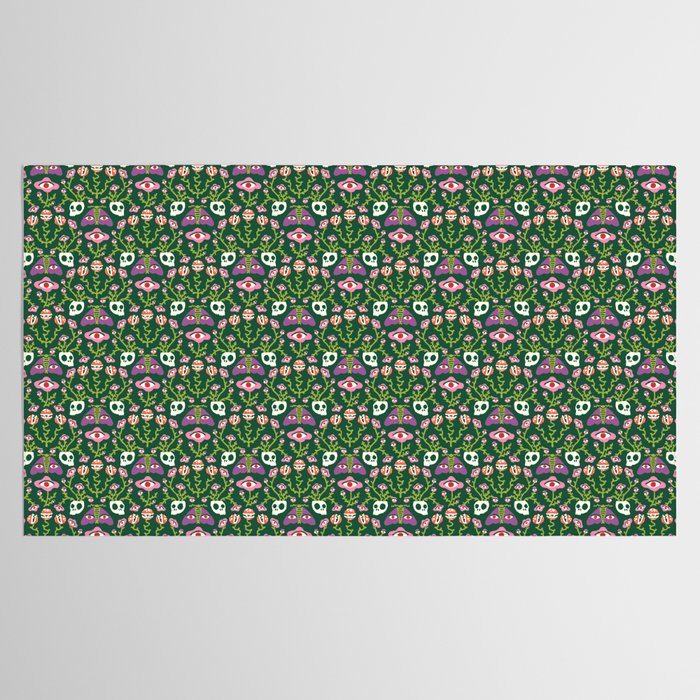 Botanical Skull and Moth Tablecloth Gallery Image 2