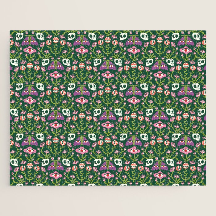 Botanical Skull and Moth Jigsaw Puzzle Gallery Image 1