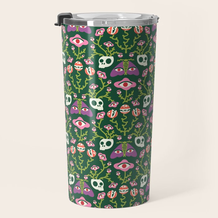Botanical Skull and Moth Travel Mug Gallery Image 3